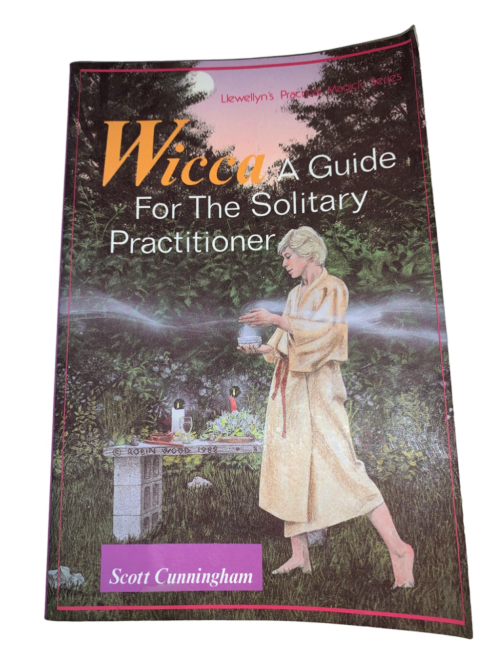 Wicca: A Guide for the Solitary Practitioner Book, Purple and Beige